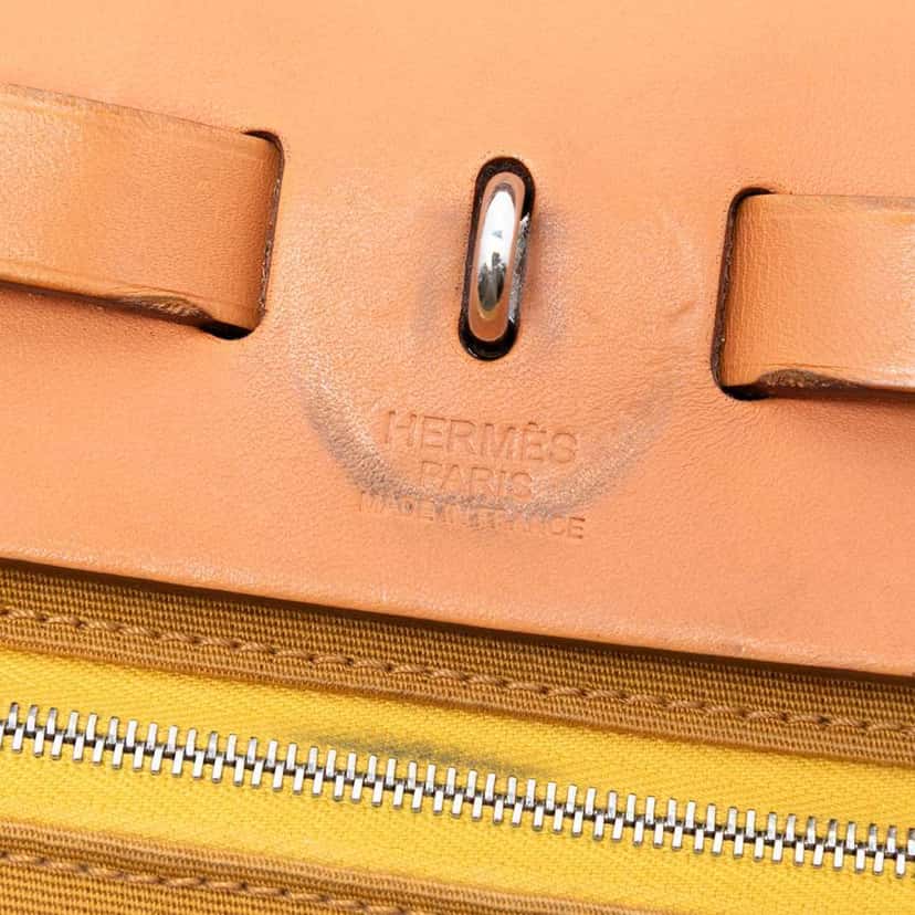 Hermès Toile Herbag Zip 31 Yellow Canvas Good condition - Box View