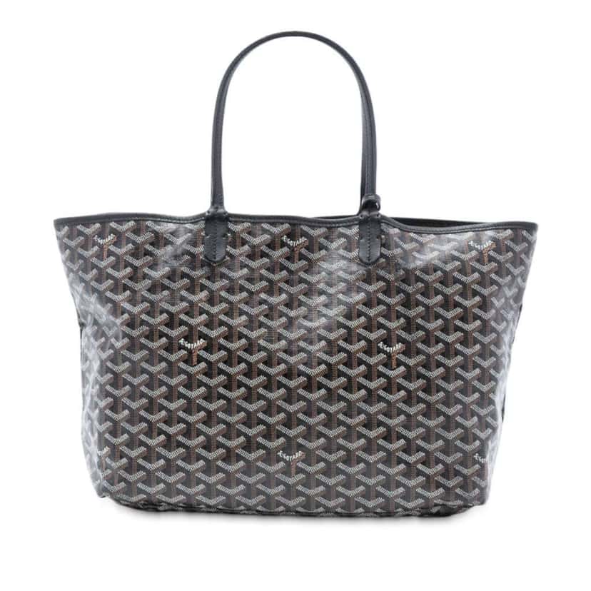 Goyard Goyardine Saint Louis PM Black Canvas Very good condition - Front View