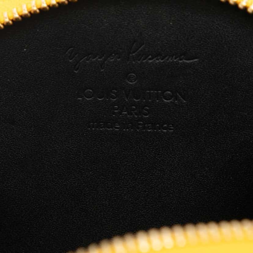 Louis Vuitton Yayoi Kusama Monogram Vernis Infinity Dots Chapeau Coin Purse Yellow Leather Good condition - Box View
