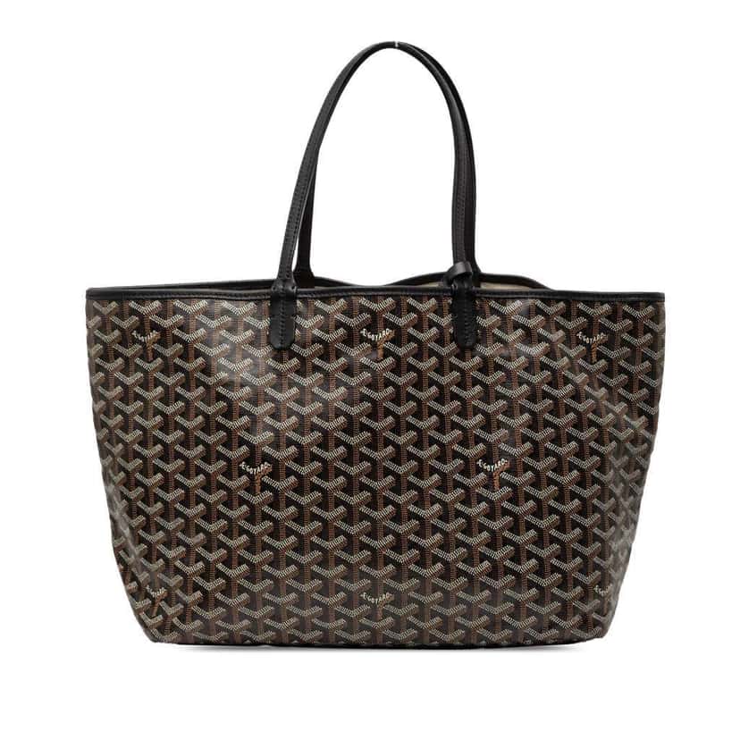 Goyard Goyardine Saint Louis PM Black Canvas Very good condition - Front View