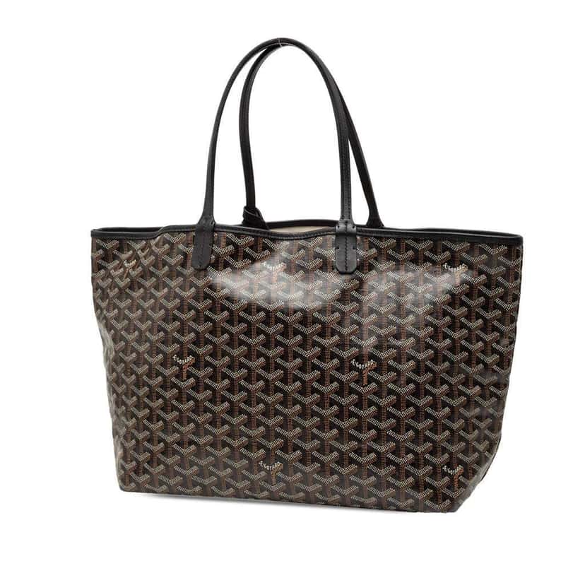 Goyard Goyardine Saint Louis PM Black Canvas Very good condition - Back View