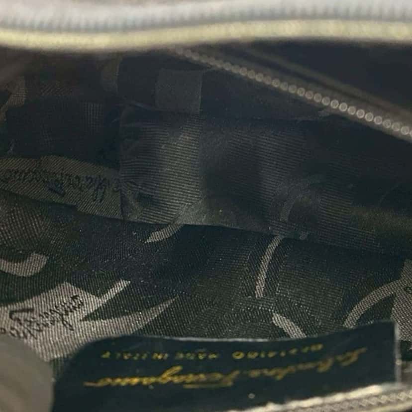 Salvatore Ferragamo Canvas Vara Bow Bucket Bag Blue Canvas Good condition - Inside View