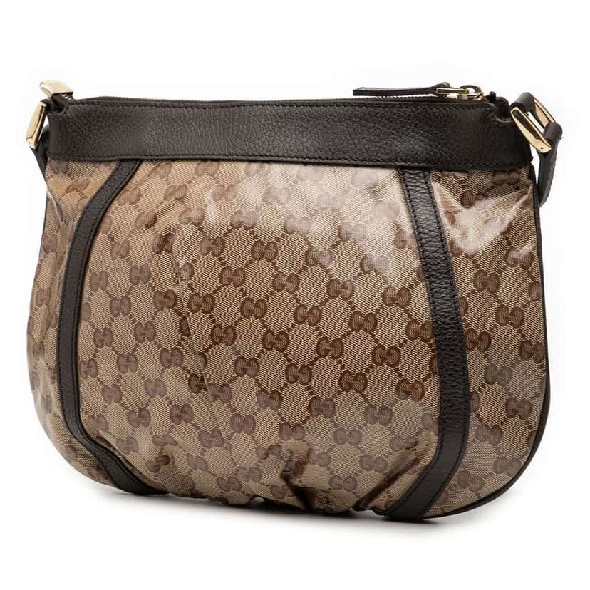 Gucci GG Crystal Abbey D Ring Crossbody Brown Canvas Very good condition - Back View