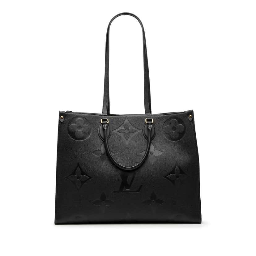 Louis Vuitton Monogram Empreinte Onthego GM Black Leather Very good condition - Front View