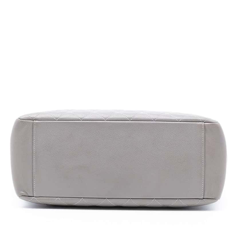 Chanel Caviar Grand Shopping Tote Grey Leather Good condition - Inside View
