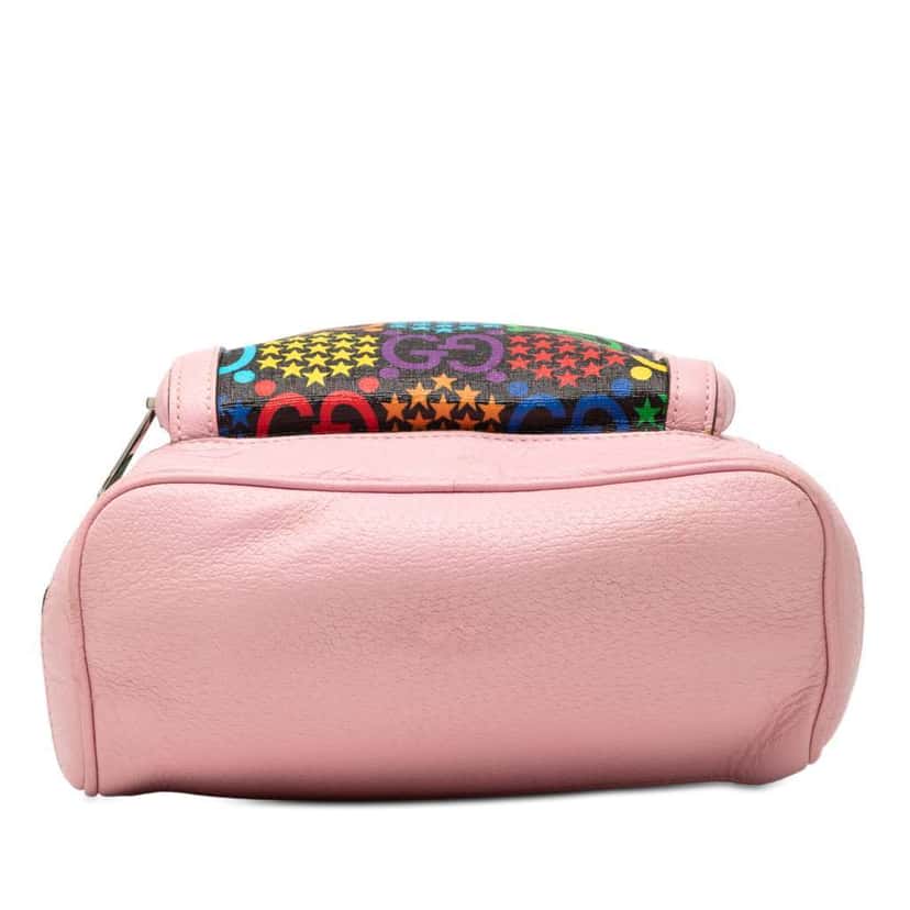 Gucci GG Supreme Psychedelic Backpack Pink Canvas Very good condition - Inside View
