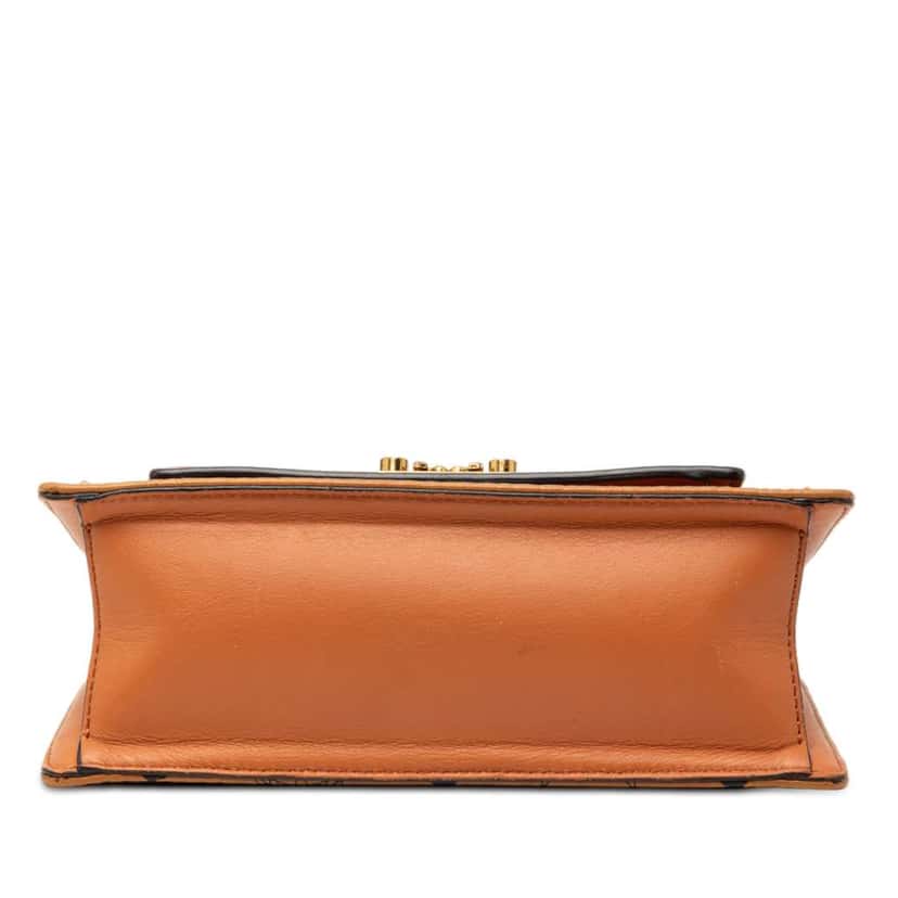 Mcm Medium Visetos Coated Canvas Patricia Pocket Top Handle Bag Brown Canvas Good condition - Inside View