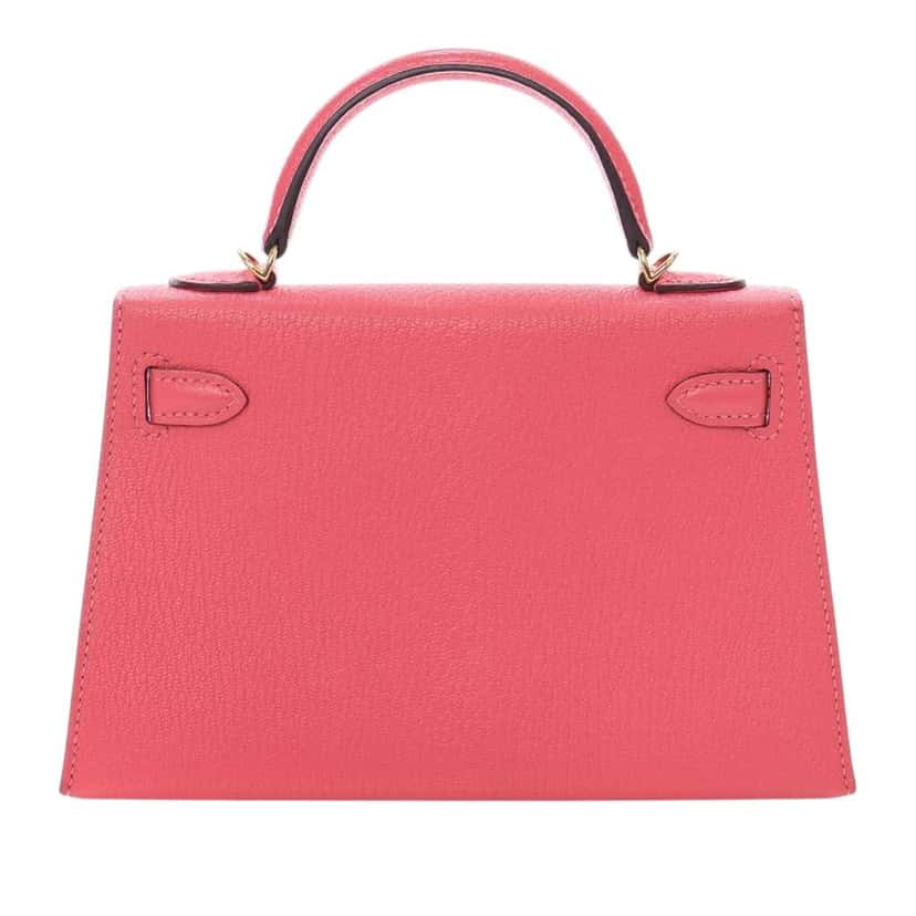 Hermès Mini Chevre Mysore Kelly II Sellier 20 Pink Leather Good condition - Model View