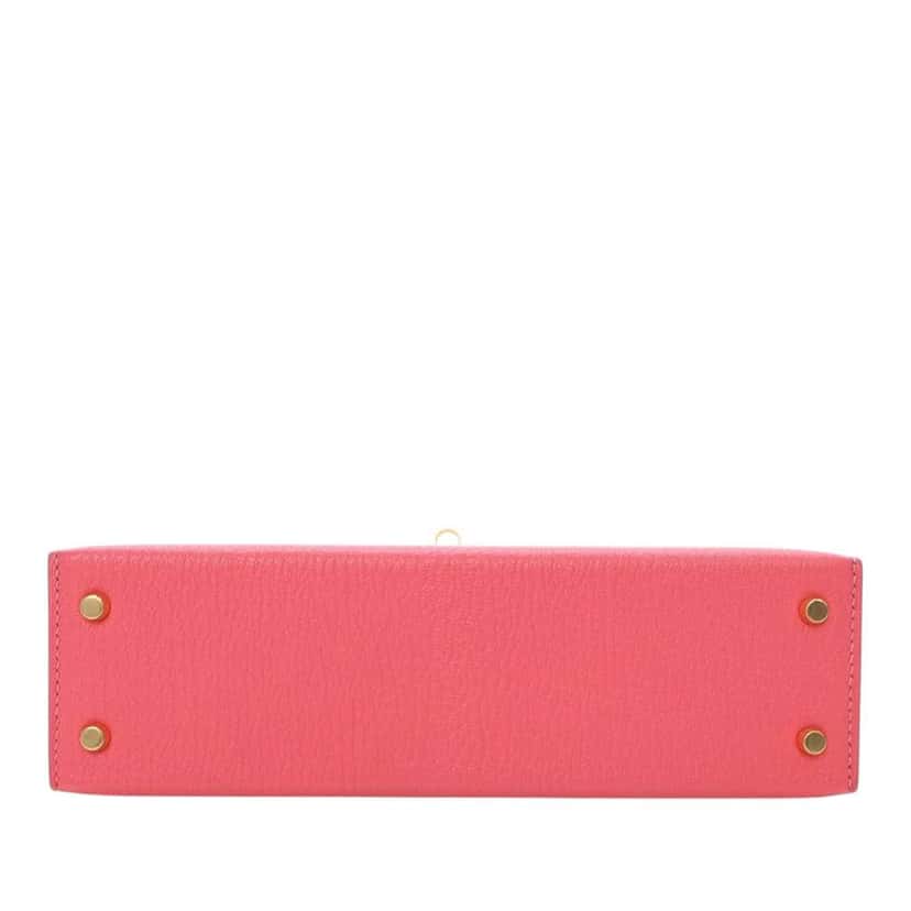 Hermès Mini Chevre Mysore Kelly II Sellier 20 Pink Leather Good condition - Box View