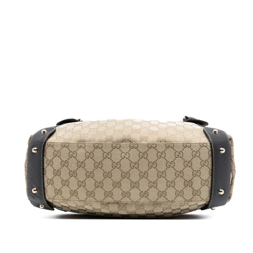 Gucci GG Canvas Horsebit Pelham Shoulder Bag Brown Canvas Good condition - Inside View