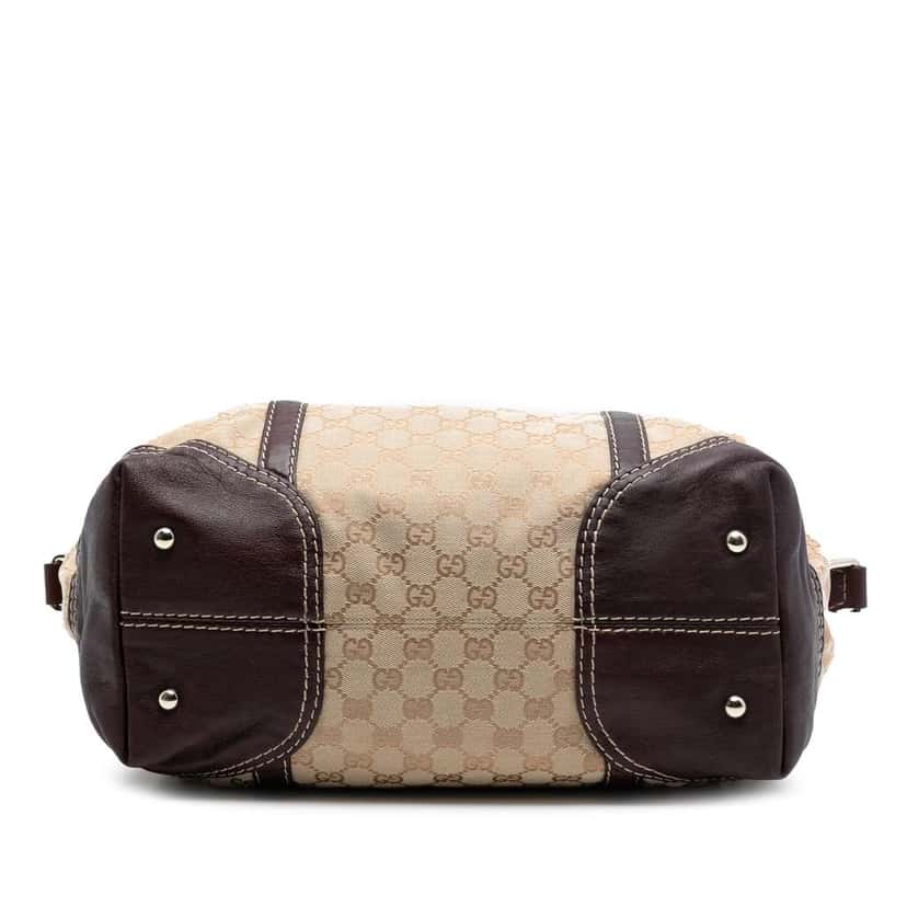 Gucci GG Canvas Horsebit Nail Boston Bag Brown Canvas Good condition - Inside View