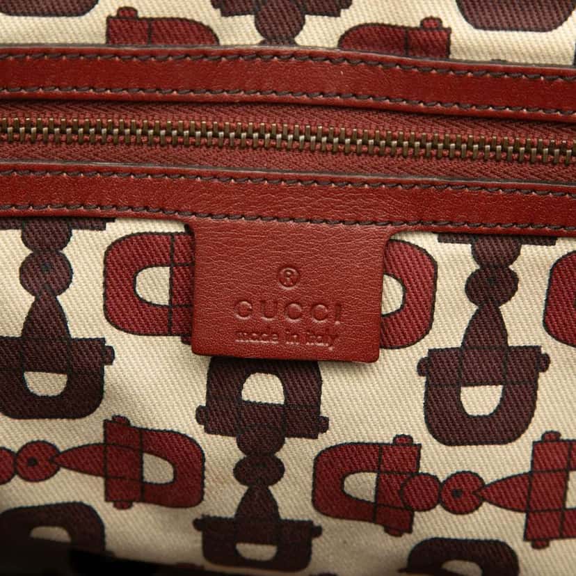 Gucci Guccissima Babouska Boston Bag Red Leather Good condition - Box View