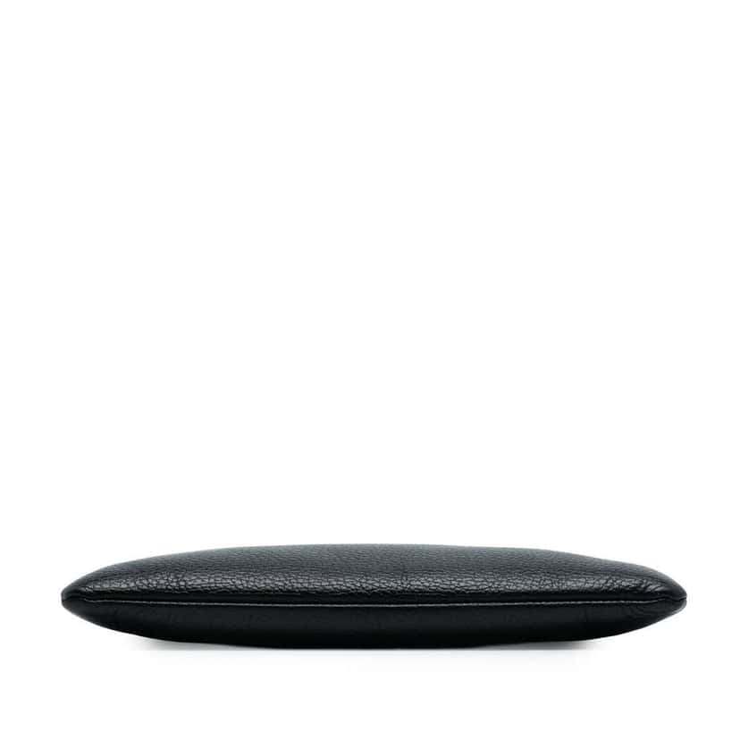 Gucci Calfskin Bamboo Clutch Black Leather Very good condition - Inside View