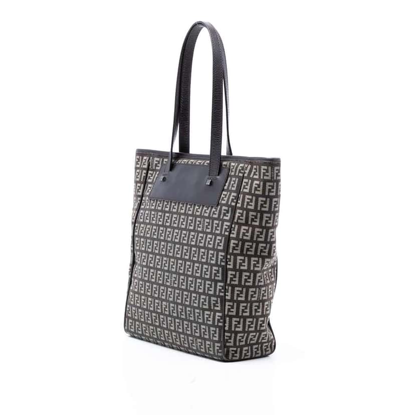 Fendi Zucchino Canvas Tote Brown Canvas Very good condition - Back View