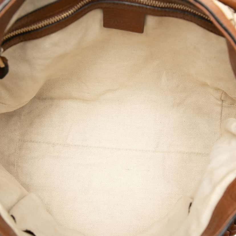 Gucci GG Canvas Bella Flap Satchel Brown Canvas Very good condition - Model View