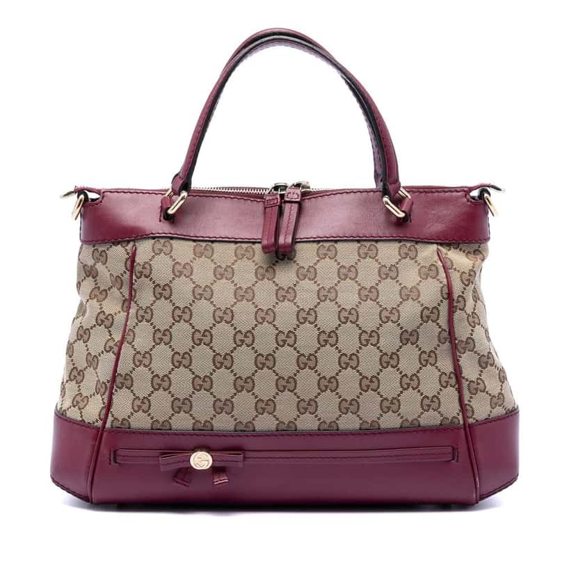 Gucci GG Canvas Mayfair Satchel Brown Canvas Good condition - Front View