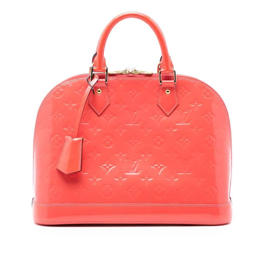 Louis Vuitton Monogram Vernis Alma PM Pink Leather Good condition - Front View