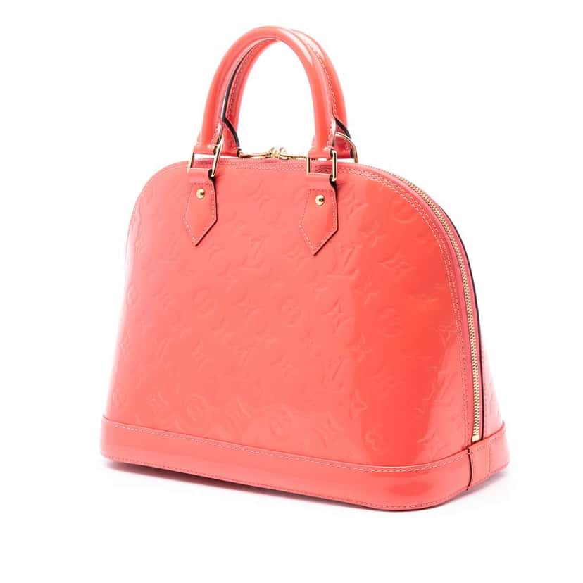 Louis Vuitton Monogram Vernis Alma PM Pink Leather Good condition - Back View