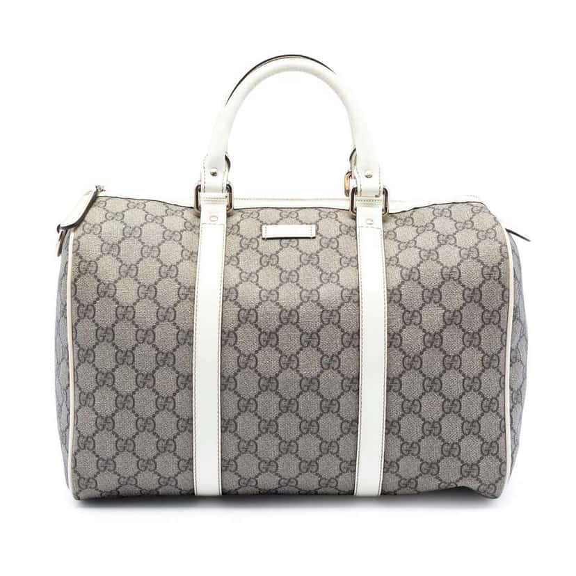 Gucci Medium GG Supreme Joy Boston Bag Brown Canvas Good condition - Front View