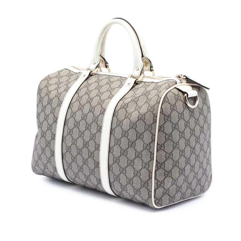 Gucci Medium GG Supreme Joy Boston Bag Brown Canvas Good condition - Back View
