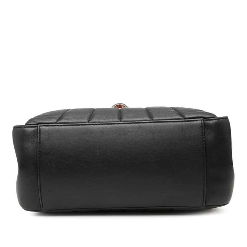 Gucci Bicolor Calfskin Bamboo Trapuntata Queen Margaret Backpack Black Leather Very good condition - Inside View
