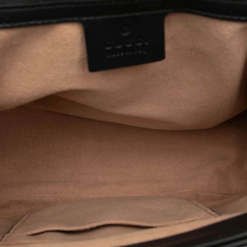 Gucci Bicolor Calfskin Bamboo Trapuntata Queen Margaret Backpack Black Leather Very good condition - Model View