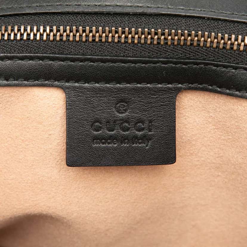 Gucci Bicolor Calfskin Bamboo Trapuntata Queen Margaret Backpack Black Leather Very good condition - Box View