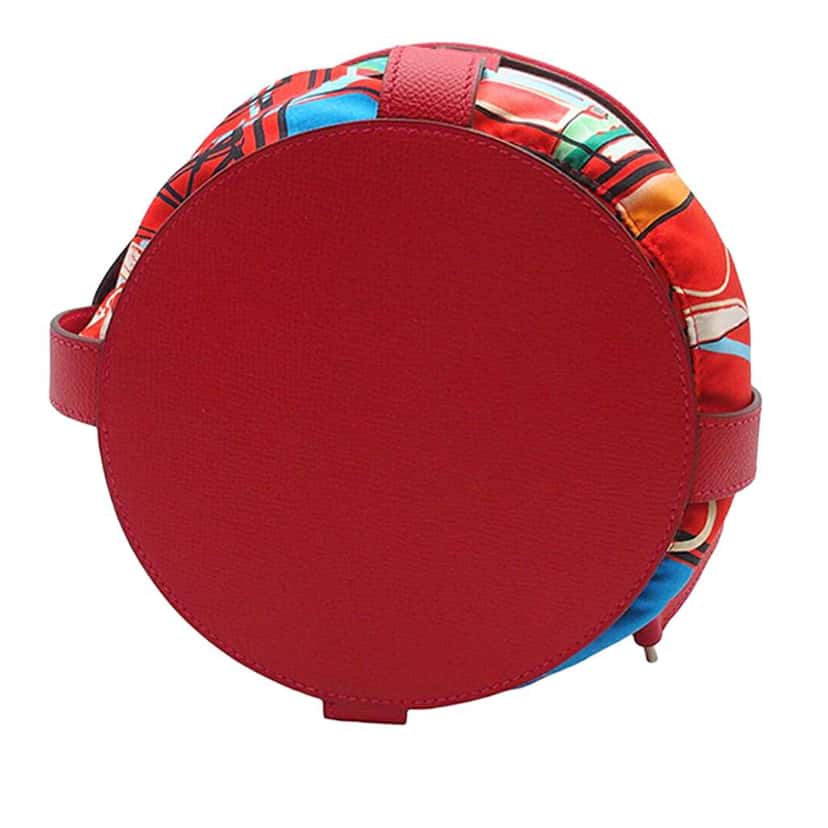 Hermès Silk and Epsom Sac Musardine Red Leather Good condition - Inside View