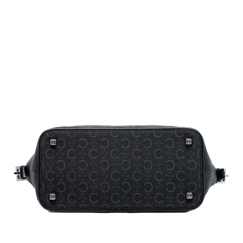 Celine C Macadam Canvas Shoulder Bag Black Canvas Good condition - Inside View