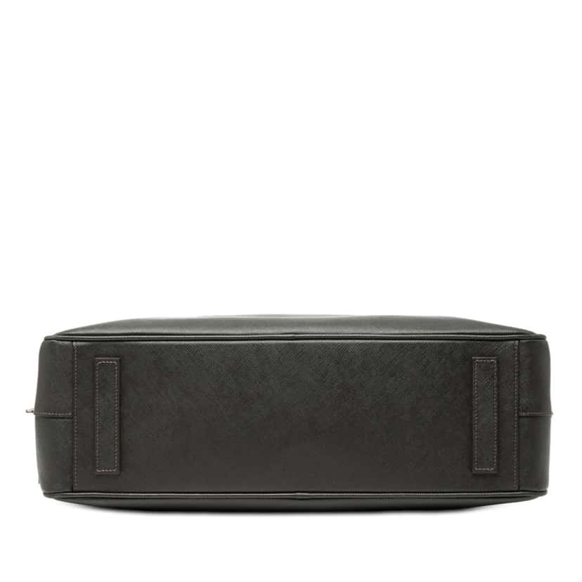 Prada Saffiano Business Bag Black Leather Good condition - Inside View