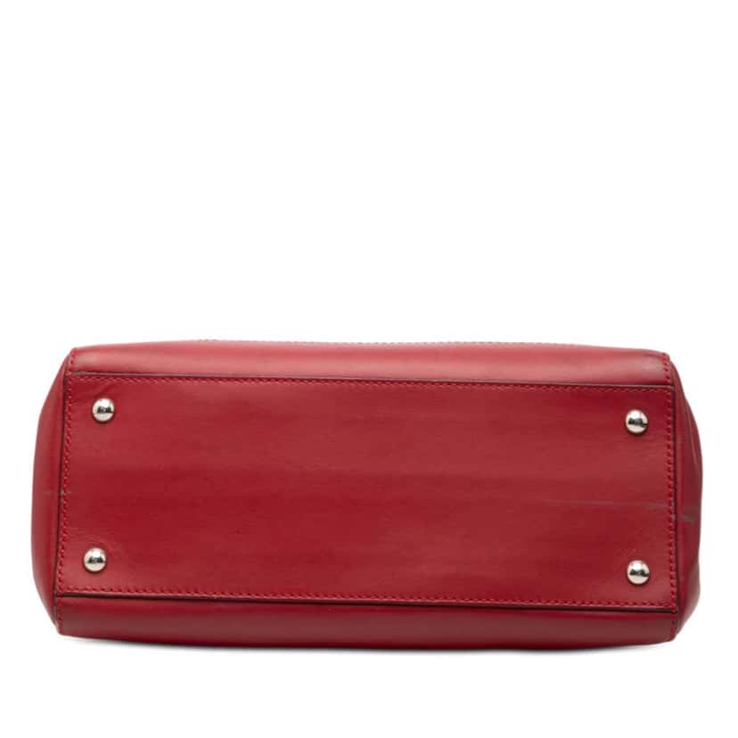 Fendi Medium Leather DotCom Satchel Red Leather Very good condition - Inside View