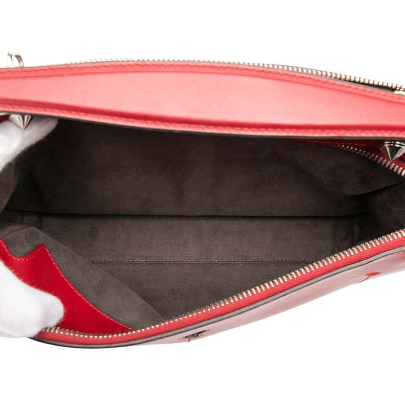 Fendi Medium Leather DotCom Satchel Red Leather Very good condition - Model View