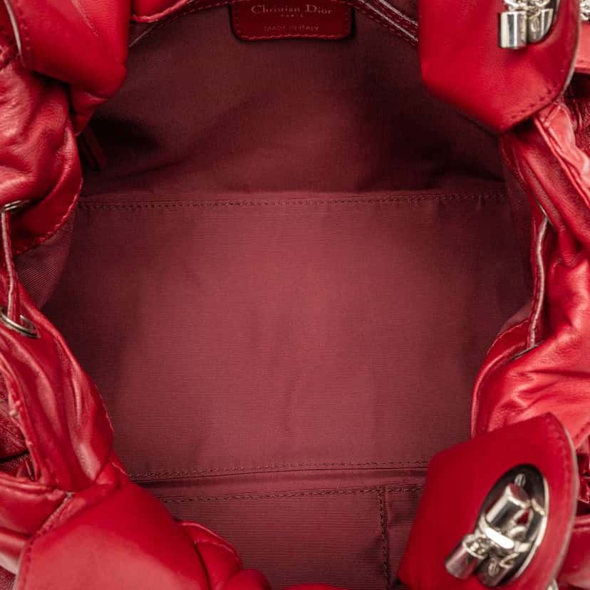 Dior Leather Cannage Le Trente Tote Red Leather Good condition - Model View
