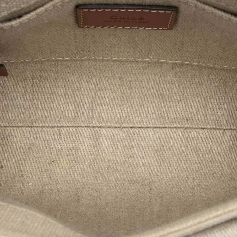 Chloé Mini Canvas Woody Satchel Brown Canvas Good condition - Model View