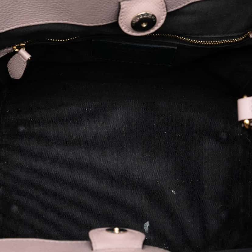 Burberry Small Leather and House Check Canvas Canterbury Tote Pink Leather Very good condition - Model View