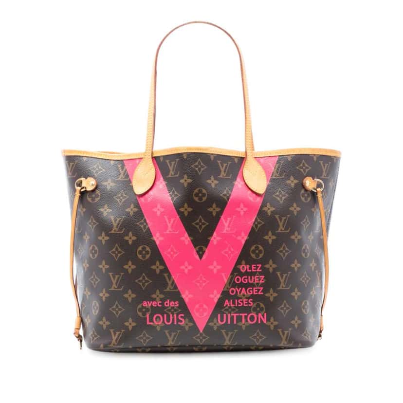 Louis Vuitton Monogram V Neverfull MM Brown Good condition - Front View