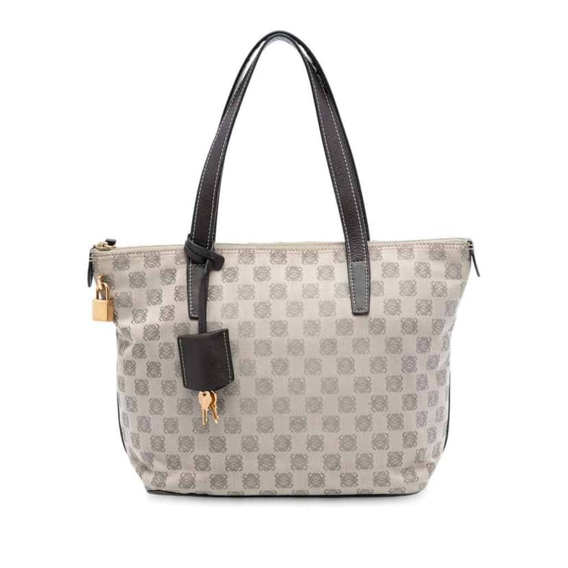 Loewe Anagram Canvas Tote Brown Canvas Very good condition - Front View