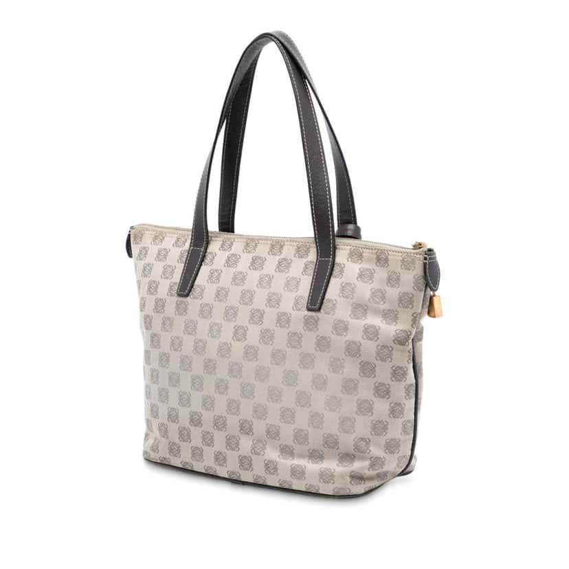 Loewe Anagram Canvas Tote Brown Canvas Very good condition - Back View