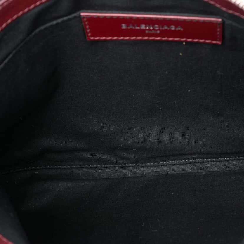 Balenciaga M Canvas Navy Clip Clutch White Canvas Very good condition - Model View