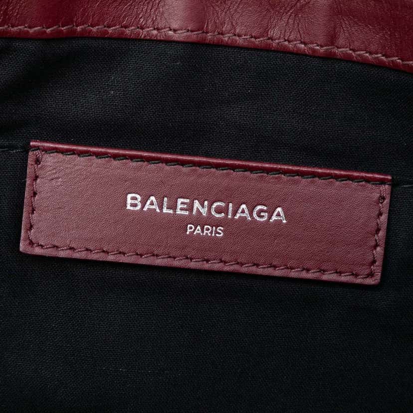 Balenciaga M Canvas Navy Clip Clutch White Canvas Very good condition - Box View