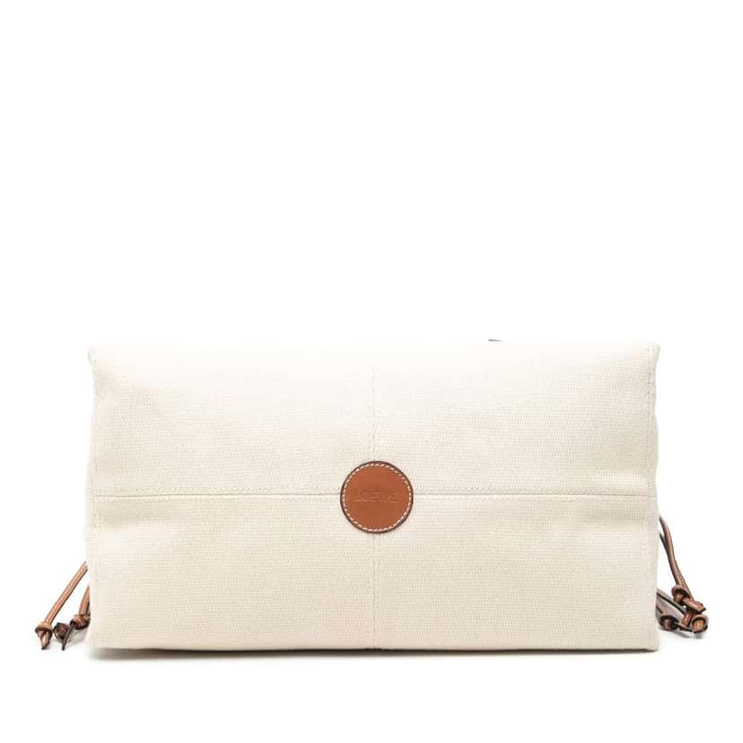 Loewe Small Canvas Cushion Tote Brown Canvas Very good condition - Inside View