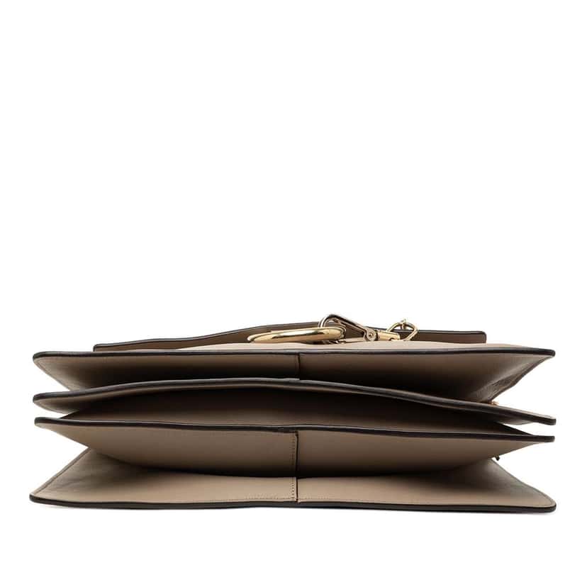 Chloé Medium Calfskin and Suede Faye Crossbody Brown Leather Good condition - Inside View