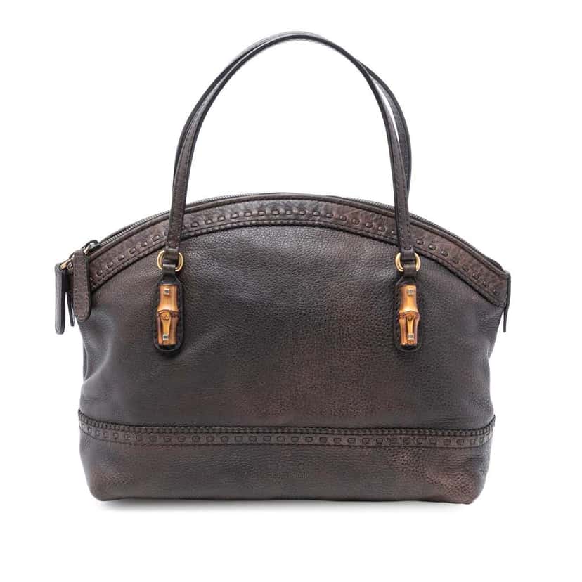 Gucci Leather Laidback Crafty Handbag Brown Leather Good condition - Front View
