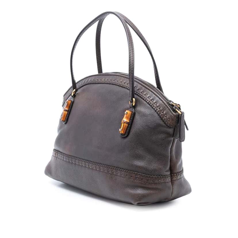 Gucci Leather Laidback Crafty Handbag Brown Leather Good condition - Back View
