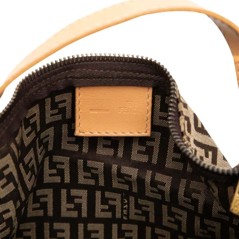 Fendi Zucchino Canvas Handbag Brown Canvas Good condition - Box View