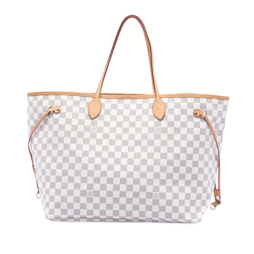 Louis Vuitton Damier Azur Neverfull GM White Good condition - Front View