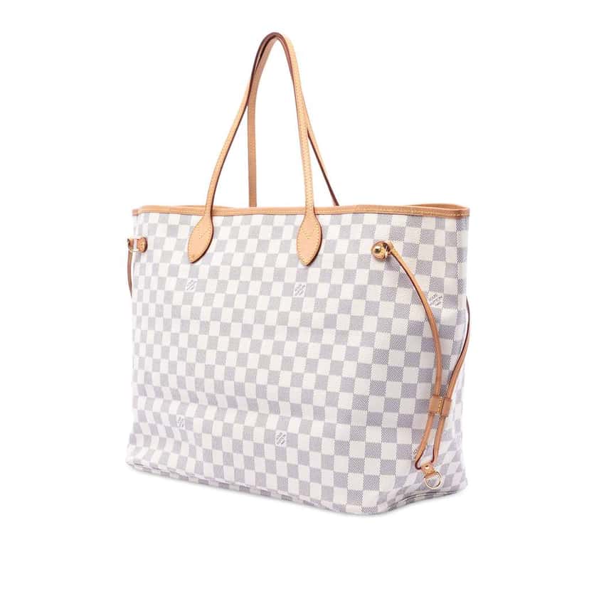 Louis Vuitton Damier Azur Neverfull GM White Good condition - Back View