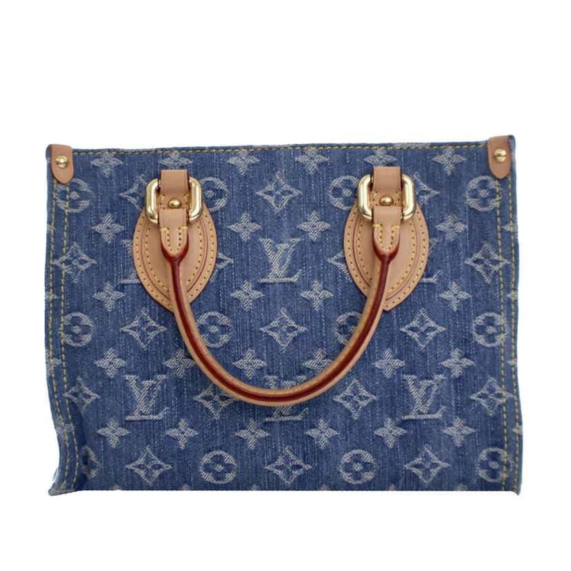 Louis Vuitton Monogram Denim Onthego PM Blue Denim Good condition - Model View