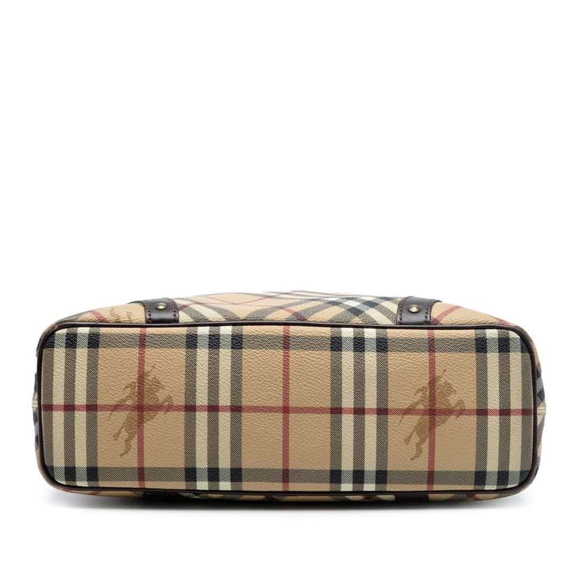 Burberry Haymarket Check Coated Canvas Tote Brown Canvas Good condition - Inside View