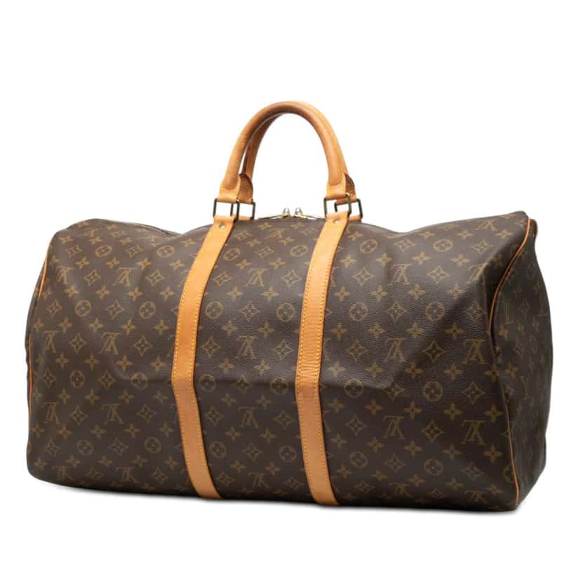 Louis Vuitton Monogram Keepall 55 Brown Good condition - Back View